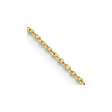 14K Yellow Gold 1.05mm Diamond-cut Rolo Chain 7258-18