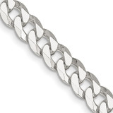 Sterling Silver 7mm Beveled Curb Chain QFB180-22