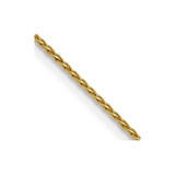 14K Yellow Gold 16 inch .8mm Diamond-cut Parisian Wheat with Lobster Clasp Chain