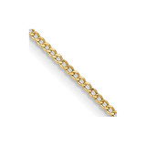 18 inch 14K Yellow Gold 1.85mm Semi-Solid Curb Chain Necklace