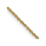14K Yellow Gold 24 inch 1.1mm Baby Rope with Spring Ring Clasp Chain