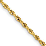 10k Yellow Gold 2.5mm Hollow Rope Chain 10BC202-18