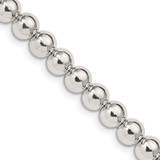 Sterling Silver 6.1mm Beads on Box Chain QK35-16