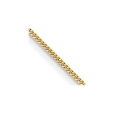 14K Yellow Gold 24 inch .9mm Curb with Spring Ring Clasp Pendant Chain