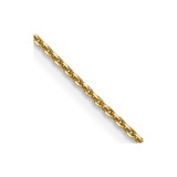 14K Yellow Gold 16 inch .9mm Diamond-cut Round Open Link Cable with Lobster Clasp Chain
