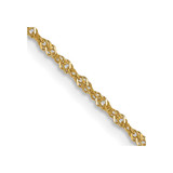 14K Yellow Gold 1mm Singapore with Spring Ring Clasp Chain 589-18