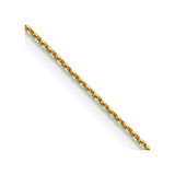 14K Yellow Gold 22 inch .8mm Diamond-cut Round Open Link Cable with Lobster Clasp Chain