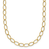 18 inch 14K Yellow Gold 2.5mm Oval Link Chain Necklace
