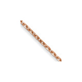 14K Rose Gold 16 inch 1.10mm Diamond-cut Cable with Lobster Clasp Chain