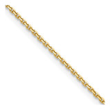 10k Yellow Gold 1.3mm Diamond-cut Cable Chain 10PE203-14