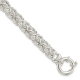 Sterling Silver Polished Byzantine Link Bracelet QG5111-8