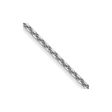 10k White Gold .95mm Diamond-cut Cable Chain 10PE144-24