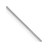 14K White Gold 20 inch Carded .5mm Box Link with Spring Ring Clasp Chain