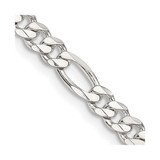 36 inch Sterling Silver 4.5mm Figaro Chain Necklace