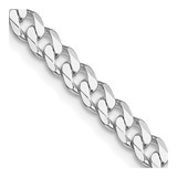 Sterling Silver Rhodium-plated 4.5mm Curb Chain QCB120R-24