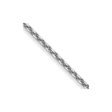 10k White Gold .95mm Diamond-cut Cable Chain 10PE144-22