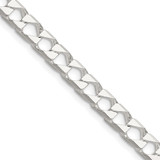 Sterling Silver Polished and Diamond-cut 5.75mm Flat Curb Link Chain QFOC200-18