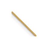14K Yellow Gold 18 inch .5mm Box with Lobster Clasp Chain