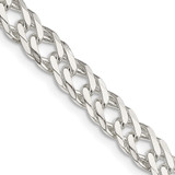 Sterling Silver 6.25mm 6 Side Diamond-cut Flat Double Curb Chain QFC154-20