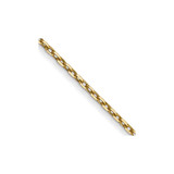 14K Yellow Gold 22 inch .8mm Diamond-cut Cable with Spring Ring Clasp Chain