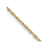14K Yellow Gold 24 inch .8mm Light Baby Rope with Spring Ring Clasp Chain