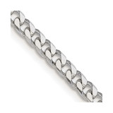 30 inch Sterling Silver Polished 3.5mm Curb Chain Necklace