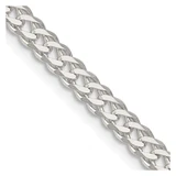 Sterling Silver 4.25mm 6 Side Diamond-cut Flat Double Curb Chain QFC152-18