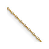 14K Yellow Gold 16 inch Carded .6mm Cable Rope with Spring Ring Clasp Chain