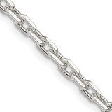 Sterling Silver 3.95mm Beveled Oval Cable Chain QCA120-20