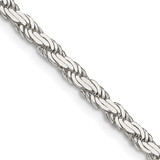 Sterling Silver 3.1mm Flat Rope Chain QFC204-20