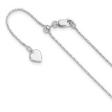 Sterling Silver Adjustable .85mm Box Chain FC29-36