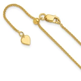 Sterling Silver Adjustable Gold-plated 1.3mm Spiga Chain FC86-30