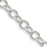 Sterling Silver 5.3mm Oval Cable Chain QFC95-24