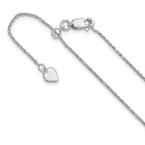 Sterling Silver Adjustable 1.1mm Diamond-cut Spiga Chain FC64-22