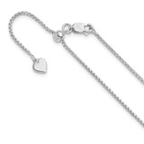 Sterling Silver Adjustable 1.25mm Round Box Chain FC45-22