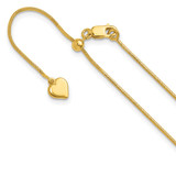 Sterling Silver Gold-plated Adjustable .95mm Snake Chain FC61-22