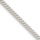 26 inch Sterling Silver 2mm Diamond-cut Square Franco Chain Necklace