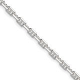 Sterling Silver Polished and Diamond-cut 3.75mm Marine Link Chain QMA100-16