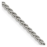 18 inch Sterling Silver Rhodium-plated 2.5mm Round Spiga Chain Necklace