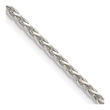 30 inch Sterling Silver 2mm Diamond-cut Spiga Chain Necklace