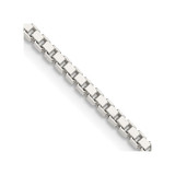 22 inch Sterling Silver 1.9mm Box Chain Necklace w/4in ext.
