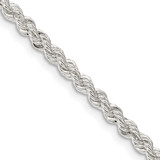 Sterling Silver 3mm Solid Rope Chain QDR060-18
