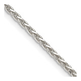 28 inch Sterling Silver 2mm Diamond-cut Spiga Chain Necklace