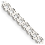 16 inch Sterling Silver 4.5mm Flat Curb Chain Necklace