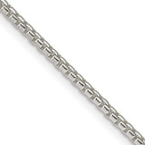 22 inch Sterling Silver 2mm Round Box Chain Necklace