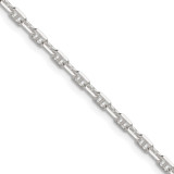 Sterling Silver Polished and Diamond-cut 3mm Marine Link Chain QMA080-20