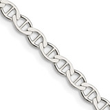 22 inch Sterling Silver 4mm Flat Anchor Chain Necklace