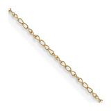 14K Yellow Gold 20 inch Carded .42mm Curb with Spring Ring Clasp Chain