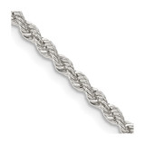 Sterling Silver 2.5mm Solid Rope Chain QDR050-20