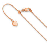 Sterling Silver Rose Gold-plated Adjustable .85mm Box Chain FC39-22